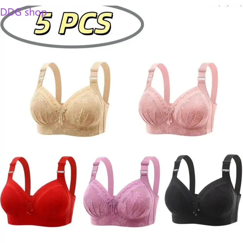 Women's 3/5 Pack Sheer Seamless Wireless Lace Bralette - Lightweight Push-Up Comfort Sports Bra, Soft Support Posture Correction Lingerie, Breathable No-Wire Underwear for Daily Wear, Gym Workouts