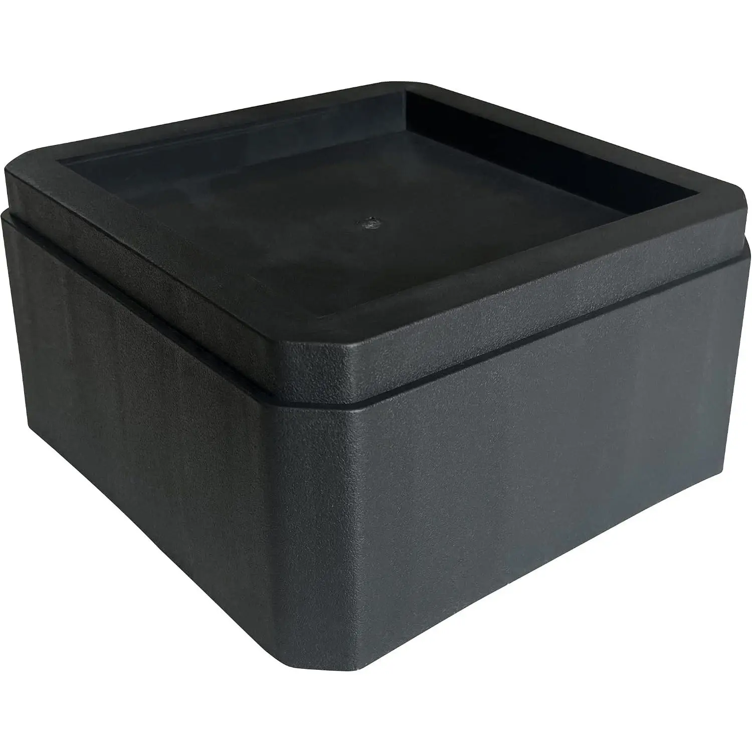 Heavy Duty Furniture Risers (3 in Height, Pack of 4, Black) - Stackable for Bed/Couch, Fits 5.5 in Legs, Adds 3 in Height, Creates Extra Storage Space