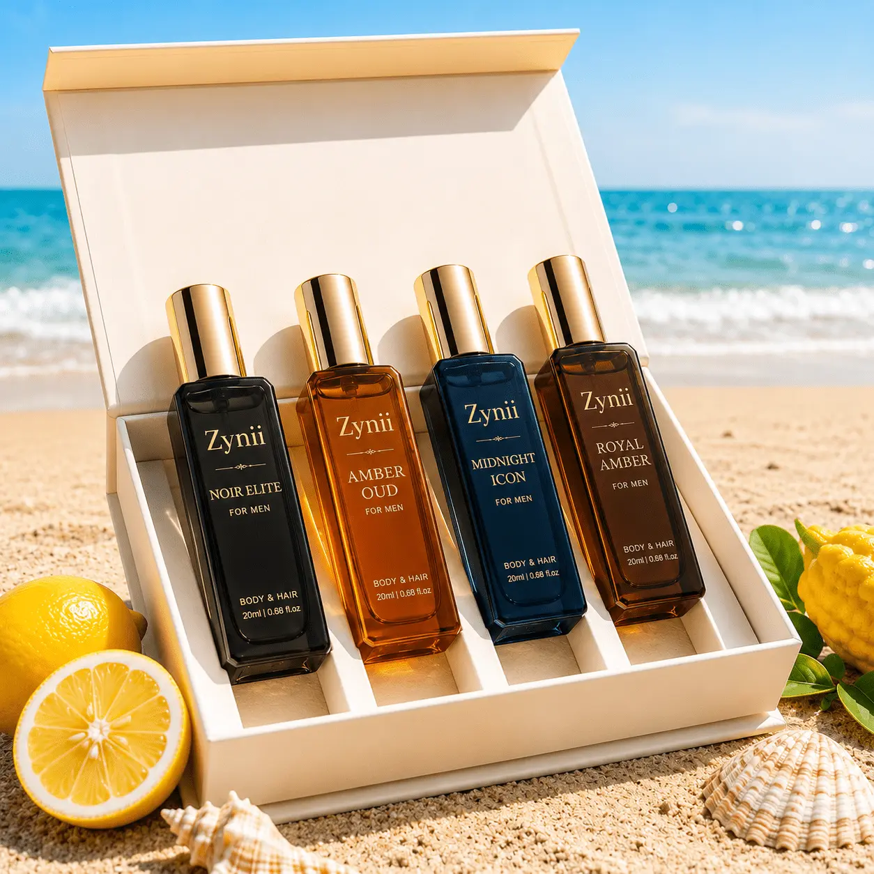 Men'S Perfume Gift Set, 1 Bottle Or 4pcs Cologne Collection Portable Eau De Parfum Spray, Woody, Amber, Citrus, Marine, Leather & Musk Fragrance, Long-Lasting Fresh Masculine Scent, Elegant Gift Box Packaging, Ideal Gift for Boyfriend