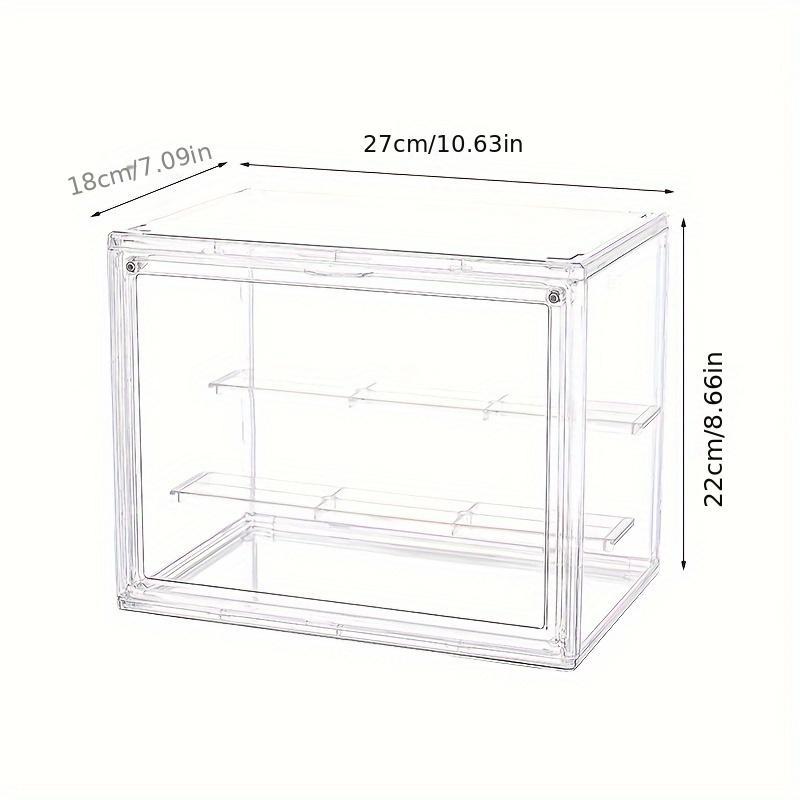 Transparent Display Cabinet, Three-Layer Adjustable Stackable Storage Box, Collectible Model Showcase, Summer Essential, Back-To-School Must-Have