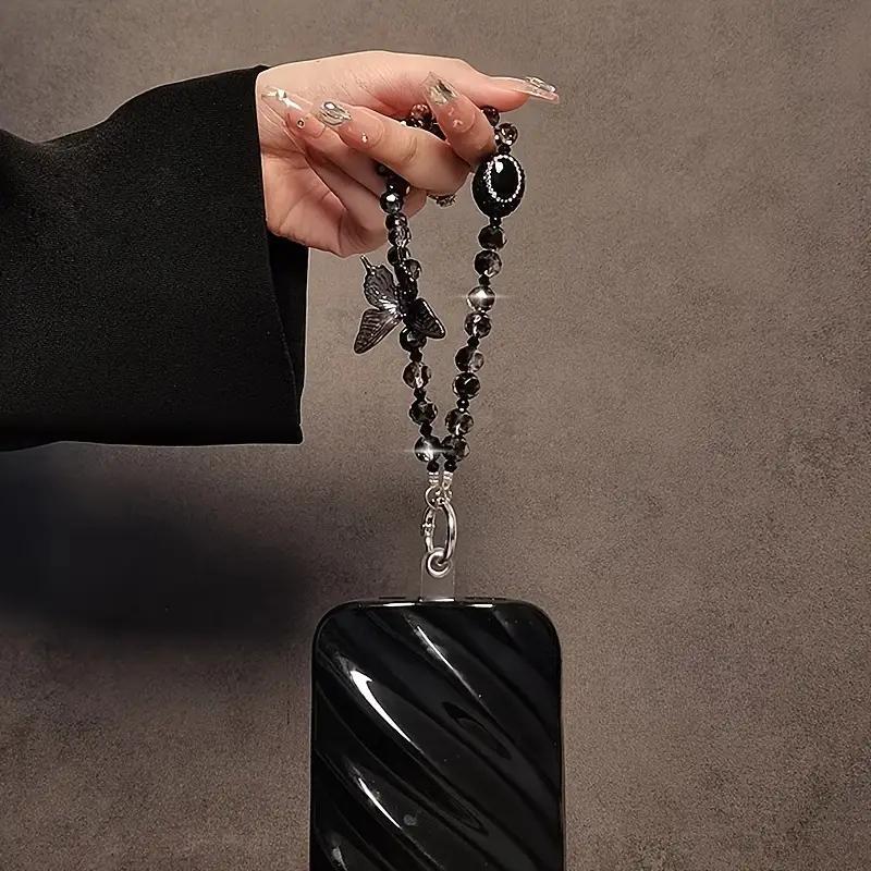 Butterfly Design Phone Chain, 360 Degree Rotatable Phone Lanyard, Fashionable for Women & Girls, Mobile Phone Decoration Accessories, Charms, Cell Phone Charm, Phone Wrist Strap