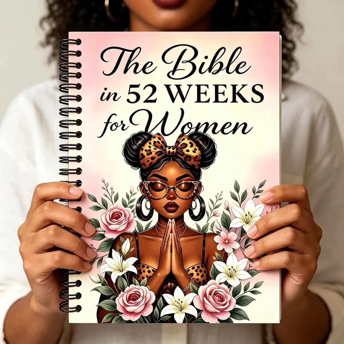 The Bible in 52 Weeks for Women, 52-Week Spiral Bible Study Guide, Spiritual Growth Inspirational Devotional Book, Includes Prayer and Reflection Pages