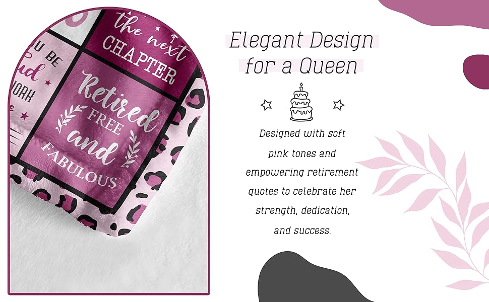 Retirement Gift for Woman - Retired Gifts for Women/Teacher/Coworker/Nurse/Retirees 2026 - Farewell Going Away Goodbye Gifts for Coworkers - Retirement Party Decorations Blanket 50''x60''