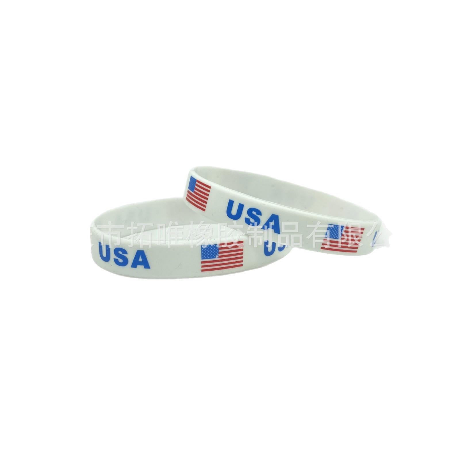 American Stars and Stripes Sports Games Energy Bracelet Loop World Cup Football Fan Classic Memorial Silicone Wristband
