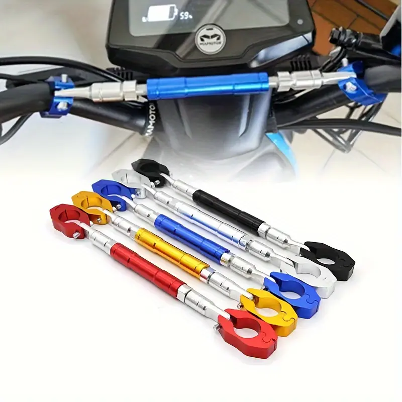 1/2pcs Motorcycle Handlebar Reinforcement Bar - Heavy-Duty Off-Road Vehicle Refitting Solution with Precision-Engineered Faucet CNC Reinforcement, Sturdy Handlebar Reinforcement, Adjustable Balance Bar Handle, and Ergonomic Operating Lever