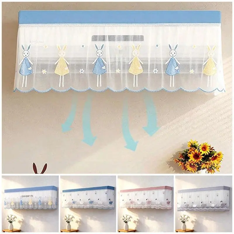 Air Conditioner Dust Cover Anti-dust Wall Mounted Protector Washable AC Covers Home Textil Protective Bag Bedroom Decoration