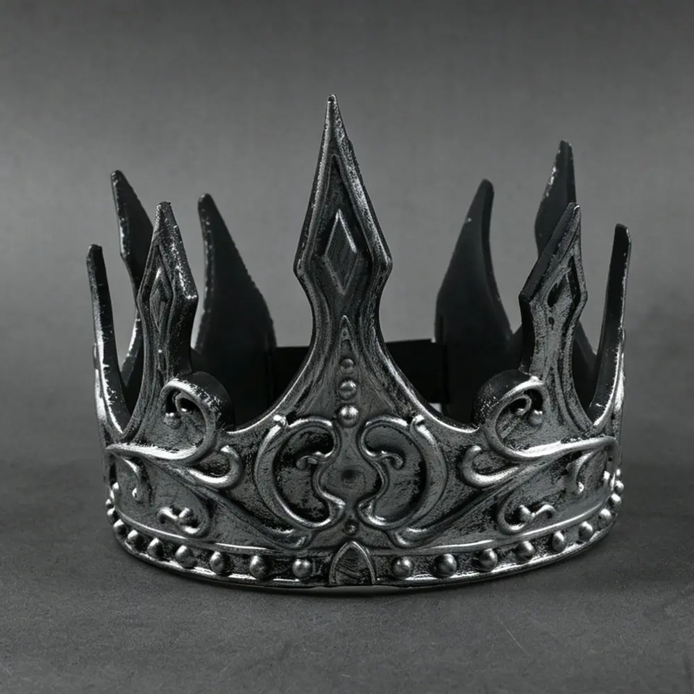 Halloween Medieval King Crown Tiara, Soft PU Foam Dress-Up Crown, Stage Performance Party Costume Headpiece Novelty, Hot Selling Accessory