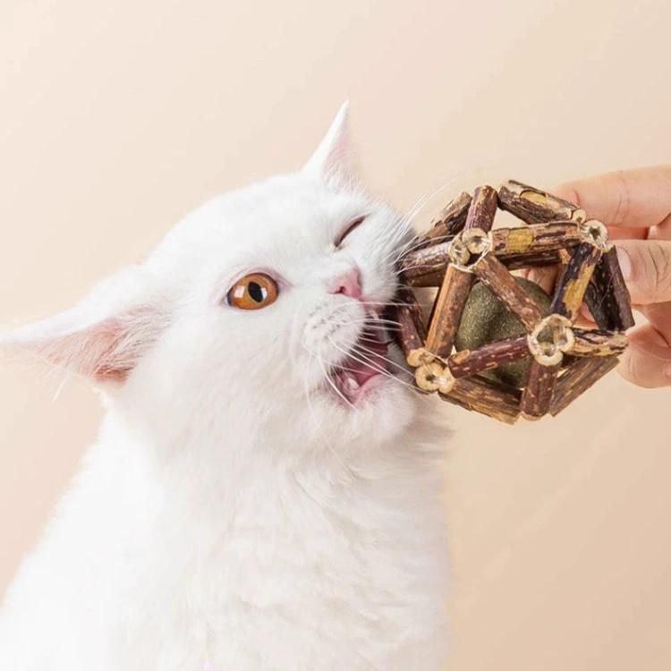 Assorted Silvervine Stick Cage Ball Cat Chew Toy, Brown