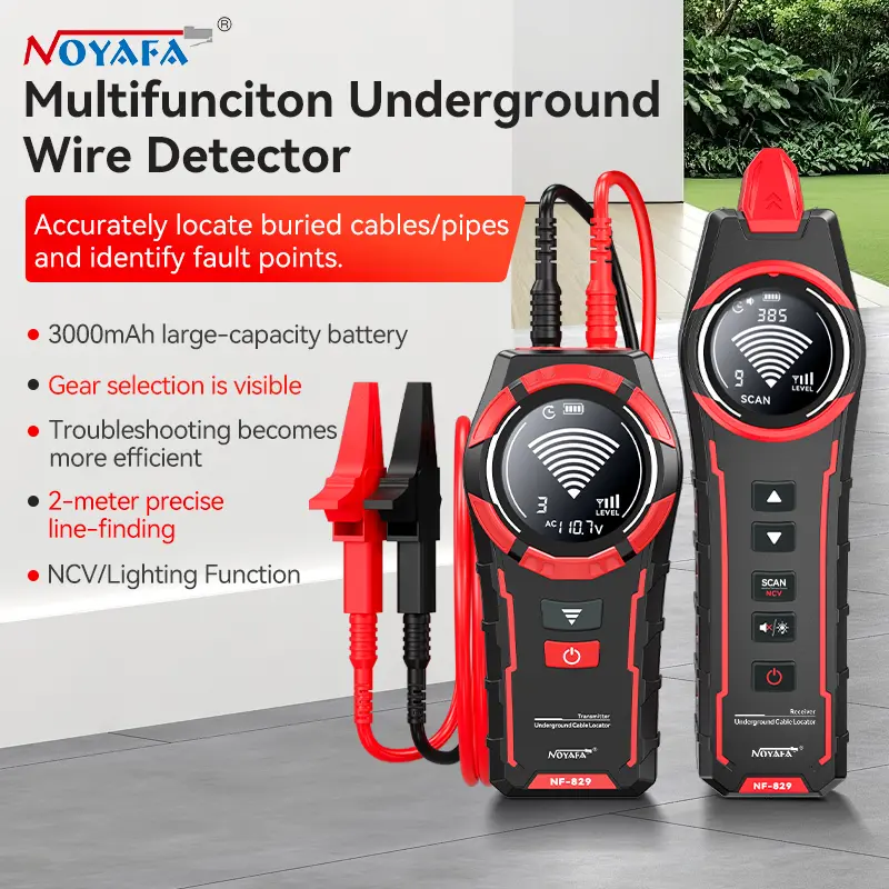NOYAFA NF-829 electrician-specific high-voltage wire tracer for finding wires within walls and locating buried cables