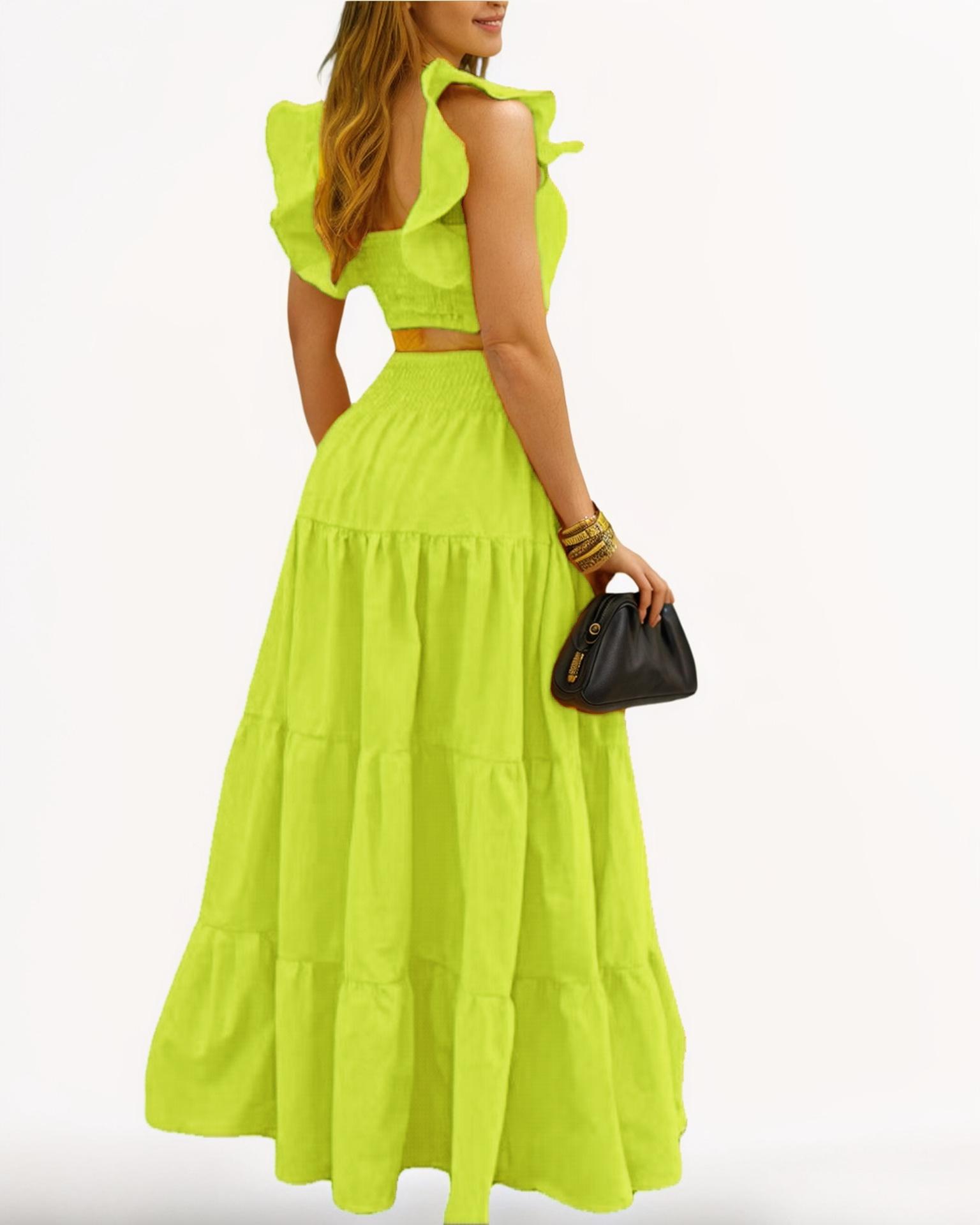 Elegant Long Sleeve Two Piece Dress Set