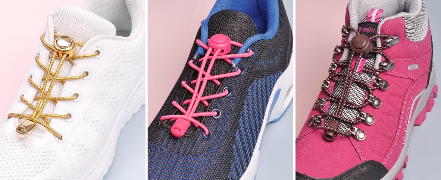 AGS UpUGo Elastic Shoe Laces, No Tie Shoe Laces Tieless for Kids, Adults, Elderly, One Size Fit All