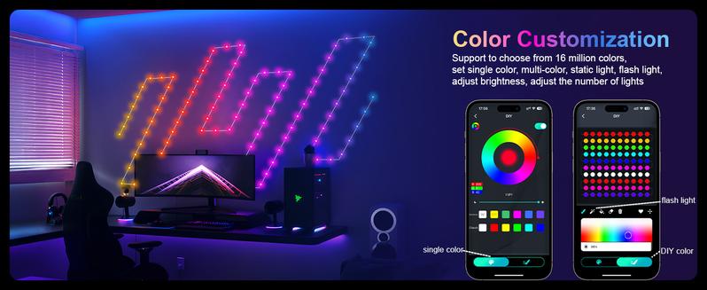 Smart Fairy String Lights, 33ft 100 LED - APP & Remote, USB Powered, IP65, Outdoor Indoor, music sync,12 Modes, Multicolor Deco for Christmas Bedroom Parties Outdoor Camping Smart Fairy String Lights, 33ft 100 LED - APP & Remote, USB Powered, IP65, Outdoor Indoor, music sync,12 Modes, Multicolor Deco for Christmas Bedroom Parties Outdoor Camping