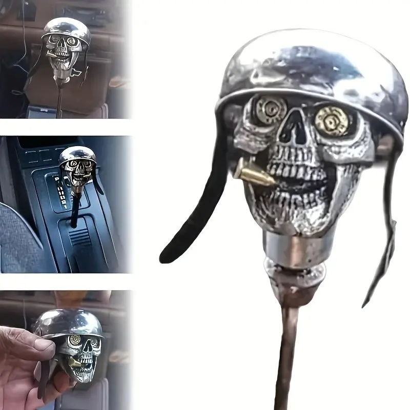 Skull Soldier Grip Car Gear Shift Lever, Trendy Automotive Accessory, Durable Design, Perfect for Vehicle Enthusiasts