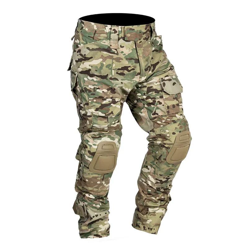 Men's Camo Tactical Cargo Pants With Knee Pads| G2 Frogg Trousers For Hiking Camping Training Men's Camo Tactical Cargo Pants With Knee Pads| G2 Frogg Trousers For Hiking Camping Training