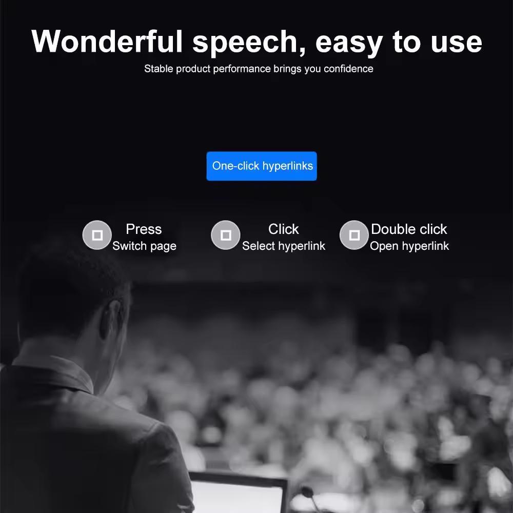 Wireless Presentation Pen, 1 Count USB RF Remote Control Flip Presenter Pointer, PPT Slide Advancer Pen, Office Presentation Supplies