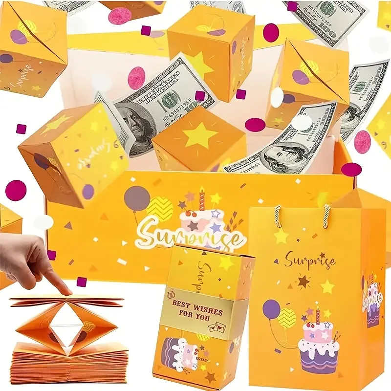 20pcs Surprise Explosion Gift Box - Upgraded Pop-Up Foldable Jumping Explosion Boxes ，a luxurious cash explosion gift box Perfect for Birthdays, Anniversaries, Valentine'S Day, And Holiday Surprise Gifts