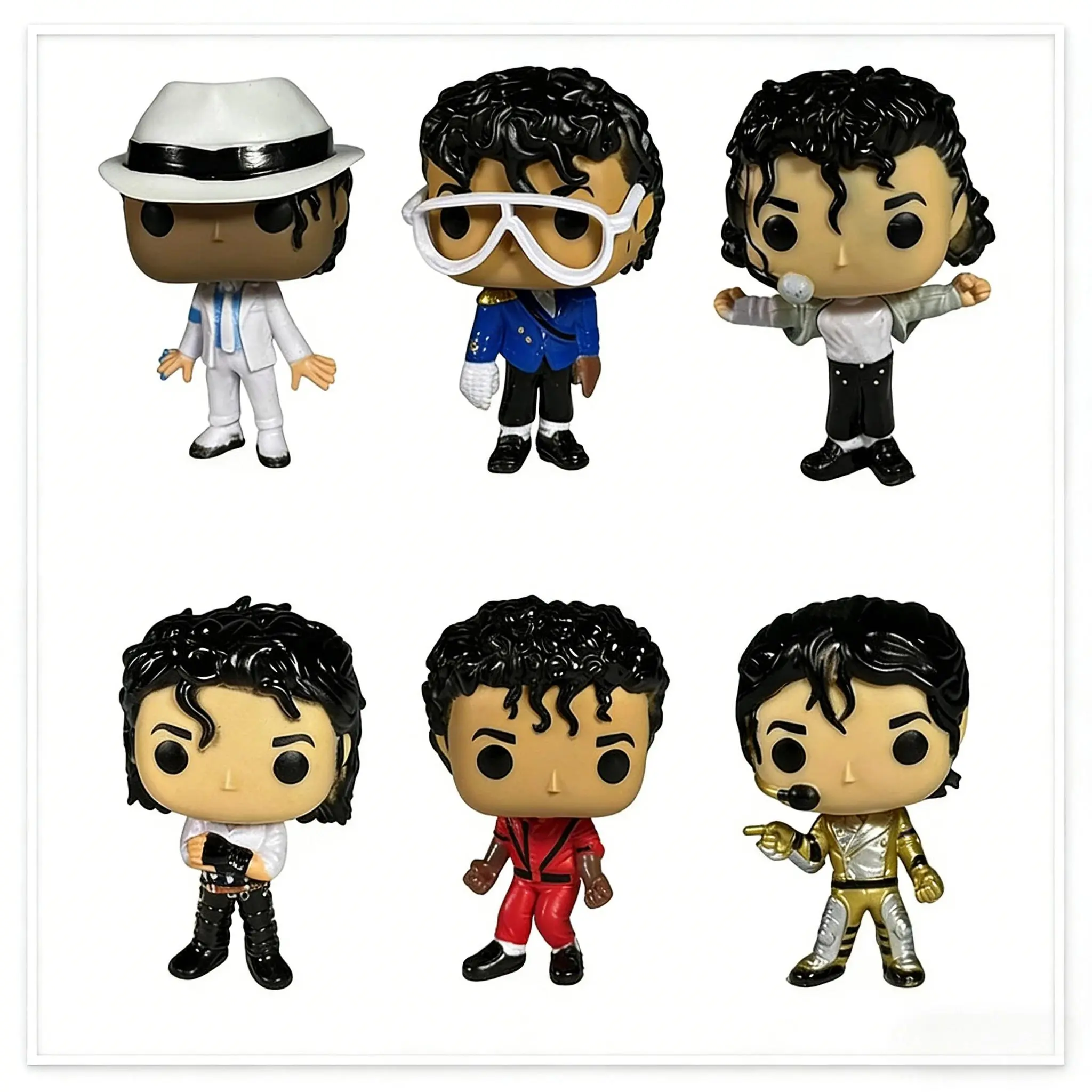 2026 New 6 Styles Michael Jackson Classic Dance Figure Cute Vinyl Model Toys Collectible Gifts For Men And Women