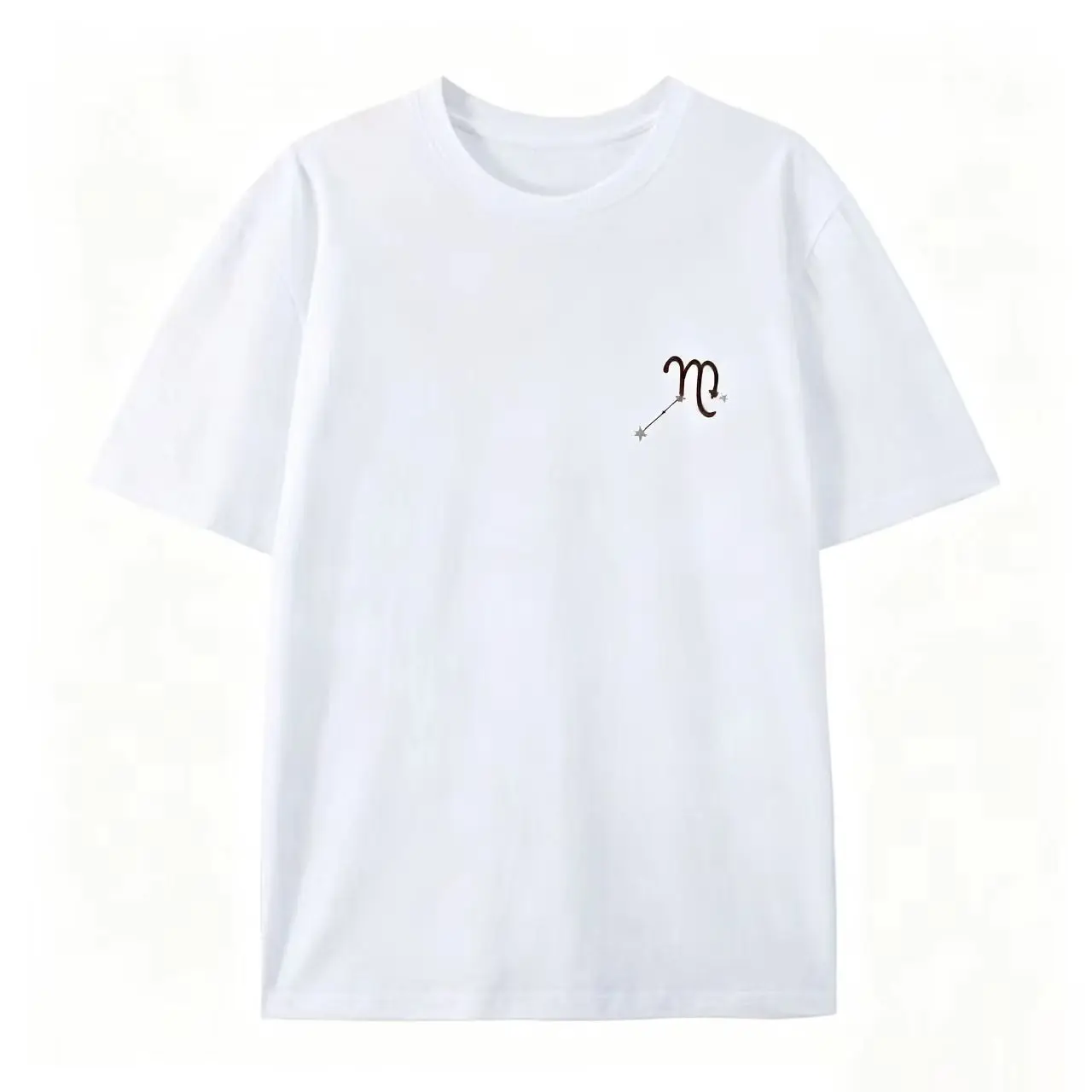 Scorpio Zodiac Sign Constellation Chest Graphic Oversized Pure Cotton T-Shirt, Minimal Astrology Comfort Fashion Outfit Tee, Perfect Birthday Valentine's Day Gift For Scorpio Lover Family Friends Horoscope Fans, Ideal Holiday Casual Top
