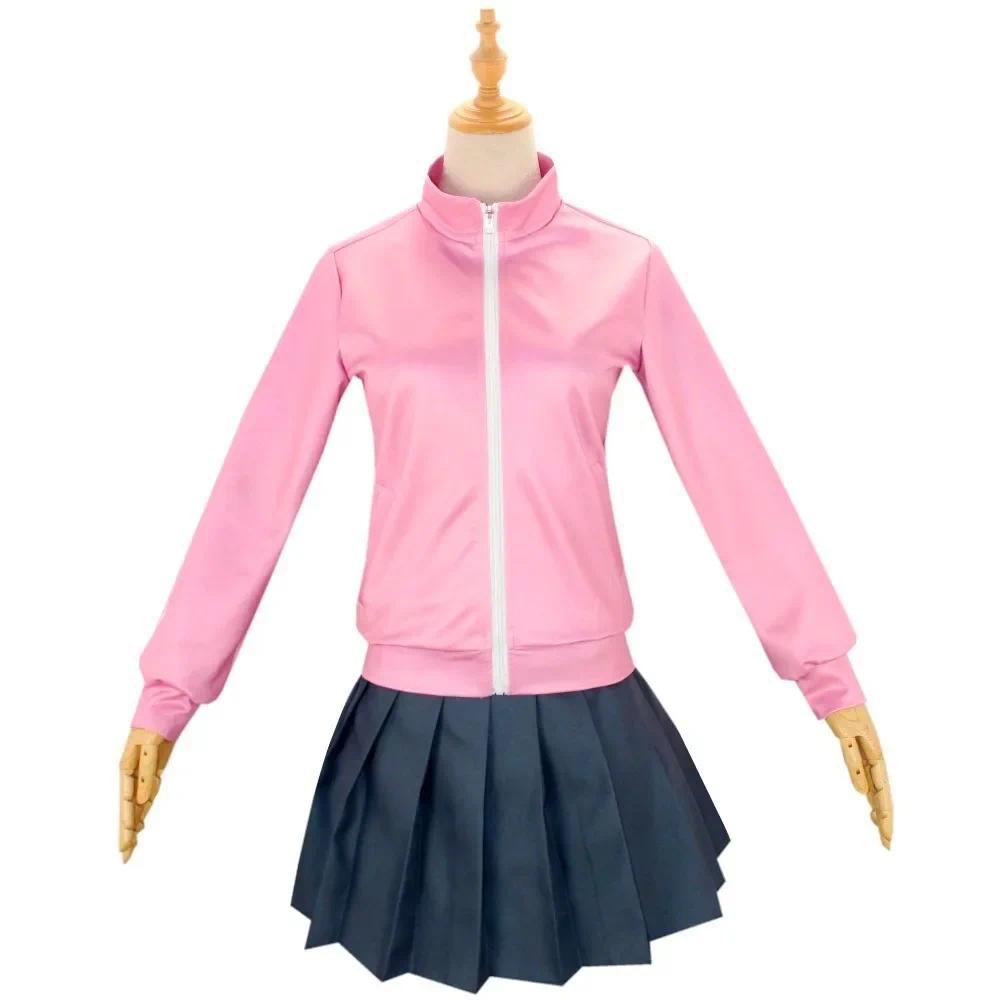 Anime Bocchi The Rock Gotou Hitori Cosplay Costume Gotou Hitori Dress Pink Wig Uniform Jacket Skirt Girls Jk Halloween Outfit