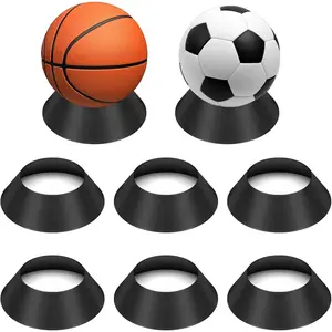 6 pcs Ball Display Stand Durable Memorabilia Pedestal Sports Ball Stand Holder for Basketball Soccer Football Volleyball Storage Rack