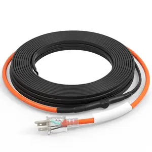 VEVOR Self-Regulating Pipe Heating Cable, 40FT 5W/FT Heat Tape for Pipes Freeze Protection, Water Pipe Heat Cable with Built-in Thermostat Protects PVC Hose, Metal and Plastic Pipe from Freezing