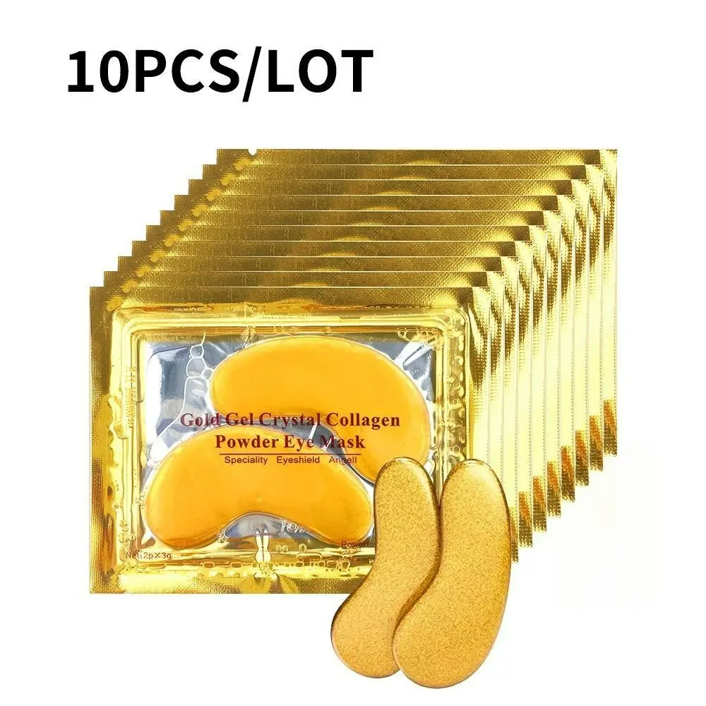 24K Gold Collagen Gel Eye Mask, 10/30/50Pairs Moisturizing Under-Eye Patches for Women and Men