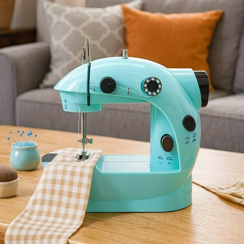Multifunctional Small Sewing Machine, USB Power Supply, Pedal Included, Portable, Ideal Gift for DIY Enthusiasts, Easy to Carry