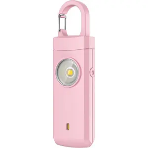 Rechargeable Personal Alarm for Women - Christmas Birthday Gifts for Women, Daughter, College Student, Teen Girl, Elders, Kids, Siren Alarm, USB Charging, Pink