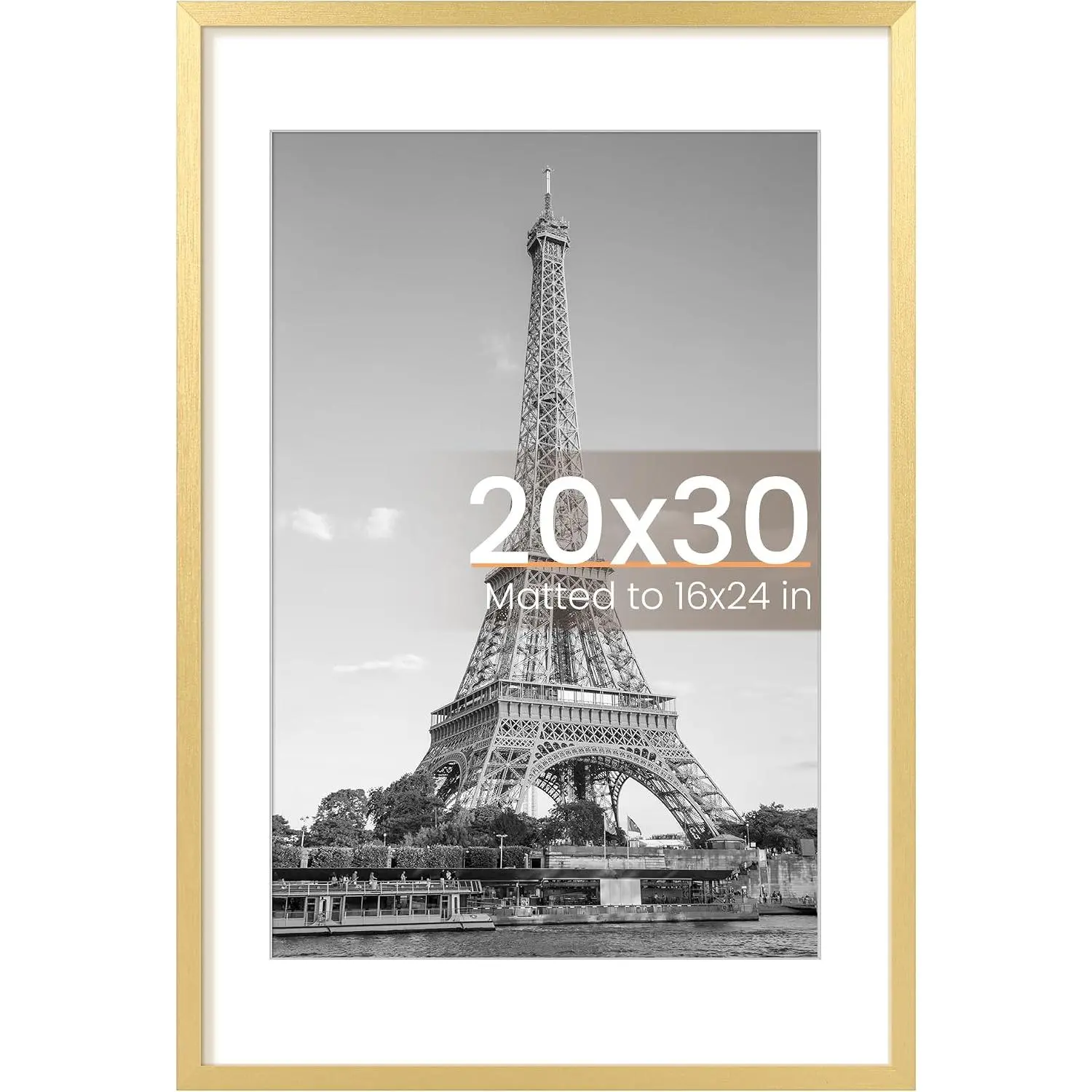 20x30 Picture Frame, Wall Decor Poster Frames, Gold 1 Pack