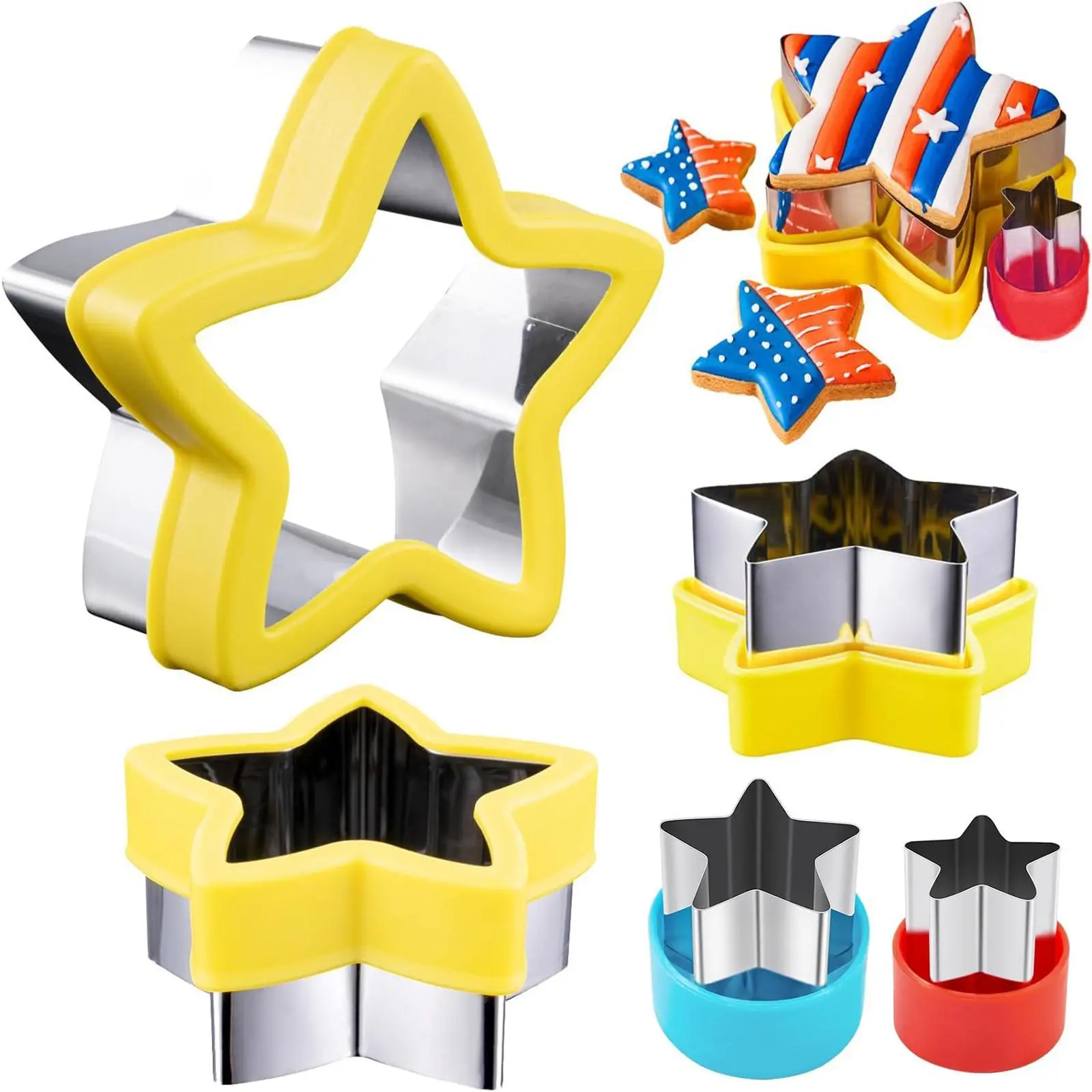Crustless Sandwich Cutter and Sealer Bakeware - Non-Toxic Creative Baking Utensil with Heart, Star, Unicorn, Dino, Stars/Butterfly Fun Shapes, Lunch & Bento Box Accessory