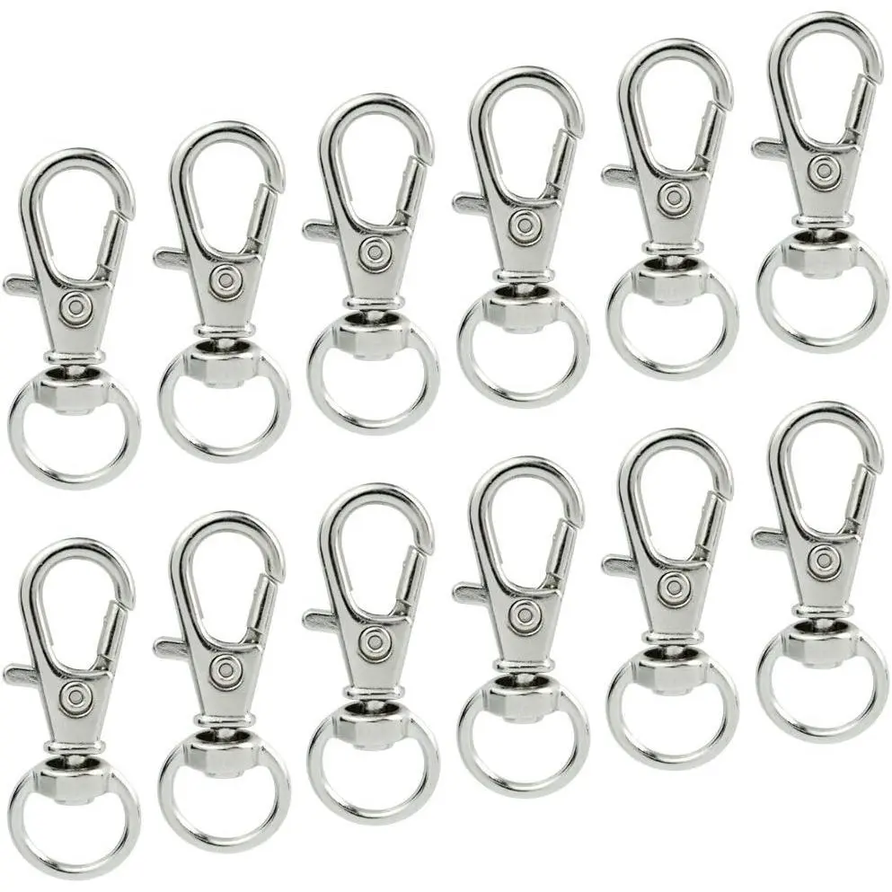 50 Pcs Metal Swivel Clasps Lanyard Snap HooksGift