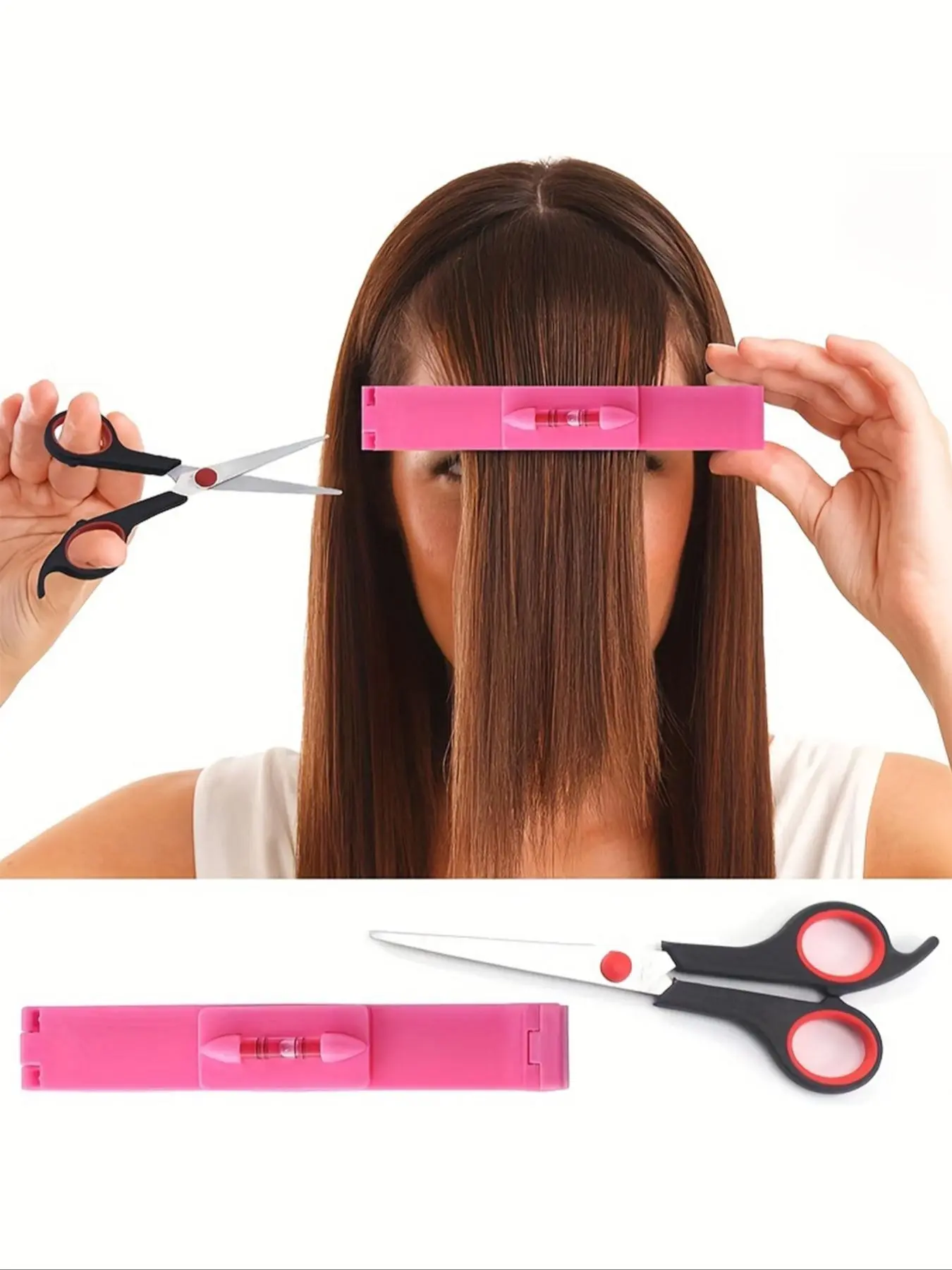 2pcs Simple Fashion Hair Parting Tool Set, Bang Trimmer Kit for Thinning Bangs, Essential Grooming Accessories for Stylish Hairstyles