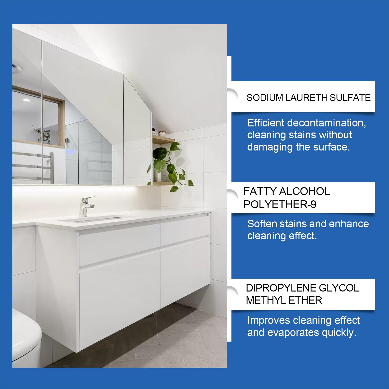 Jakehoe Bathroom Cleaner, Removes Water Stains Lime Cleaning Surfaces Bathroom Cleaner