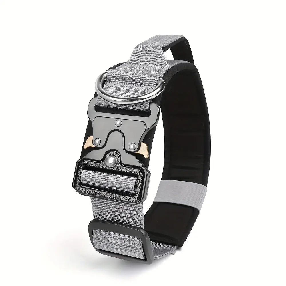 Professional Tactical Dog Collar, Durable Adjustable Harness, Shockproof Design, Ideal for Large Dogs Training & Outdoor Walks
