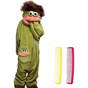Funny Cartoon Monster Onesie, Premium Fluffy All Season Fleece Pajama, Interactive Movable Mouth Design, Versatile Outfit for Halloween Cosplay, Sleepover and Daily Indoor Lounging