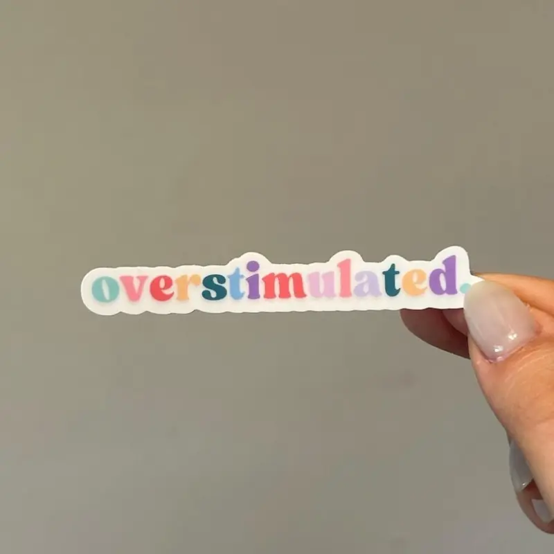 Multiple Adhd Theme Stickers, Colorful and Cute, Funny Emojis, Suitable for Laptop, Phone, Tablet, Water Bottle Stickers