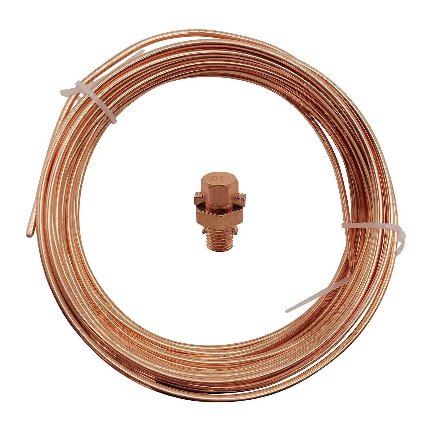 10 AWG 25 Ft Soft Annealed Solid Copper Ground Wire - Electrical Cable for DIY Electronics Projects