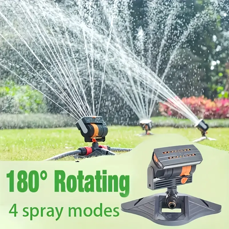 Outdoor Garden Sprinkler with 16 Sprinkler Heads, 180° Rotatable Adjustable Head, No-Voltage Automatic Irrigation System, Wide Coverage, Easy Installation for Irrigating Lawns