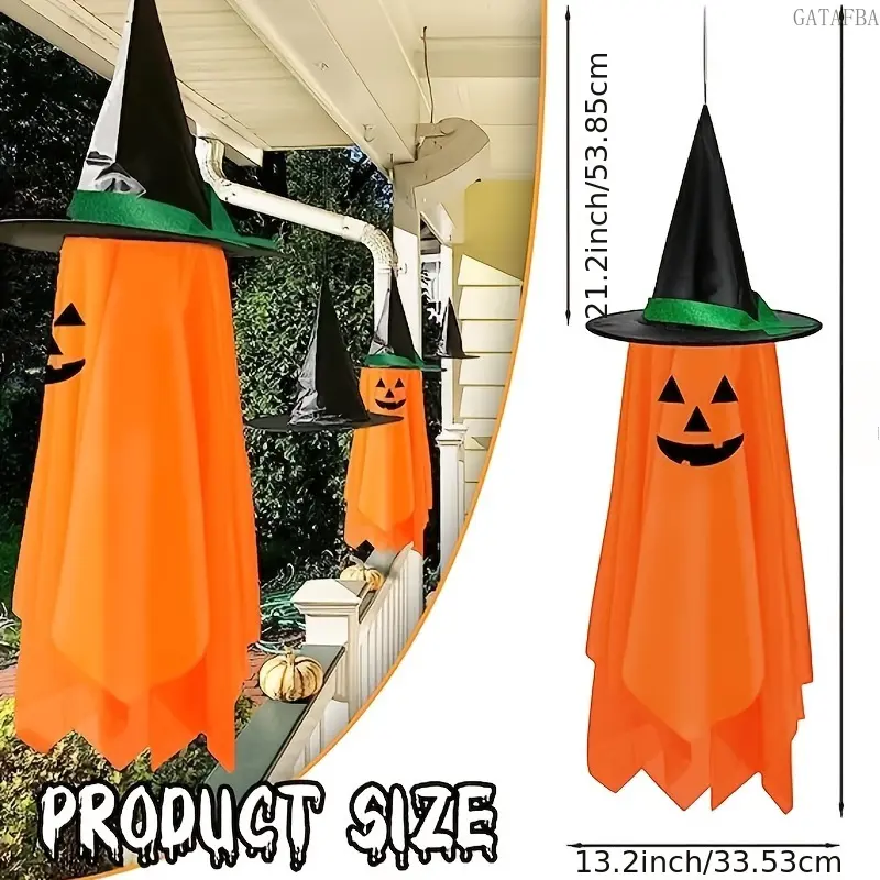 Hanging Pumpkin & Ghost Ornaments Set, Kid-Friendly Outdoor Halloween Decorations, Ideal for Garden Trees,back to school,back to school haul