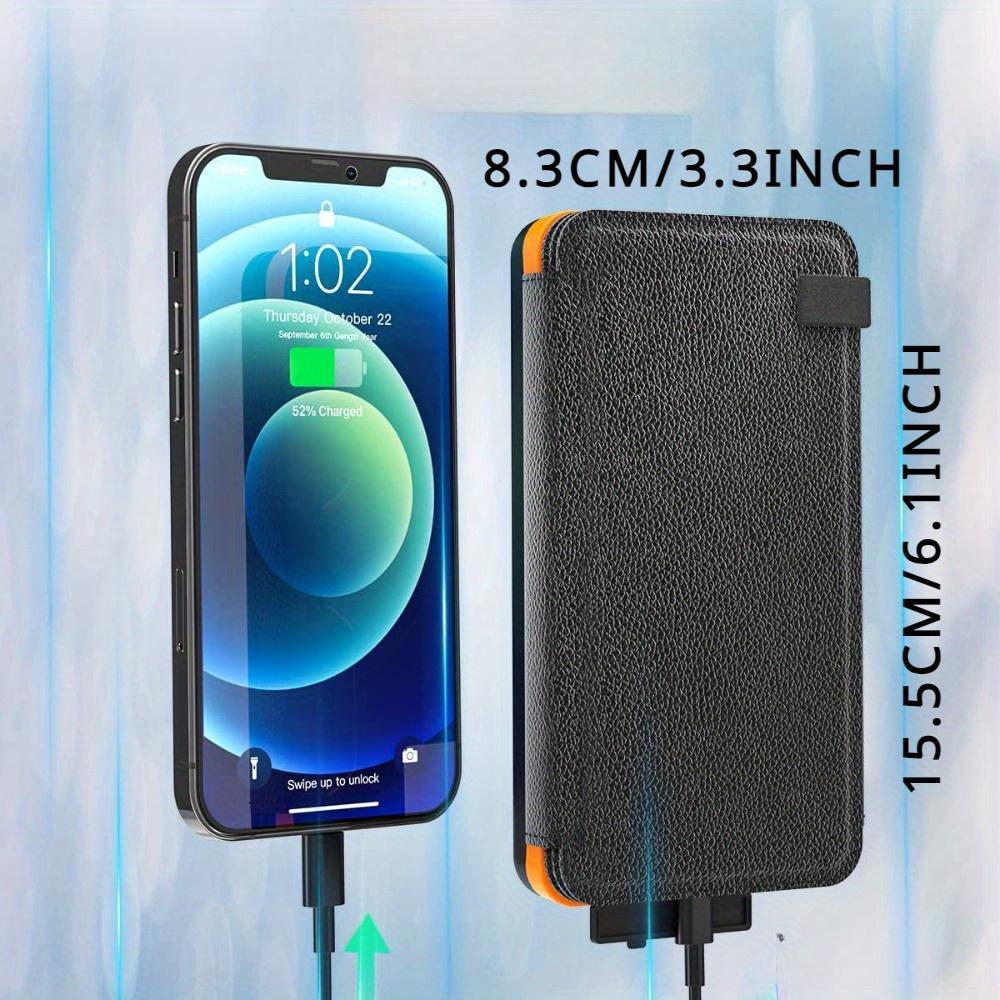 Solar Powered Power Bank, Portable Solar Rechargeable Phone Charger with Foldable Solar Panels, 20000mAh High Capacity Solar Power Bank for Smart Phones, Tablets