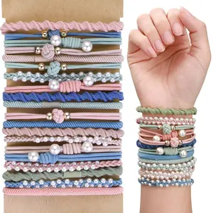 20 count Boho Hair Ties Bracelet, Elastic Ponytail Cute Bracelet Hair Holders No  Hair Elastics Hair Ties for Women/Girls