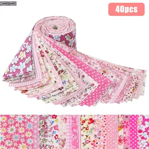 40PCS DIY Floral Fabric Bundle, 2.5 x 19.8" Cotton Strips, Precut Craft Fabric for Quilting, Patchwork and Sewing Projects, DIY Material Kit for Handmade Crafts, Scrapbooking, Sewing Supplies for Home and Craft Lovers