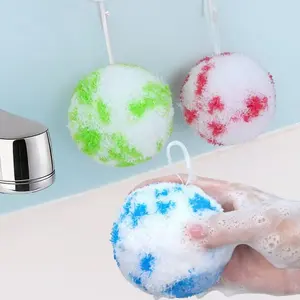 Magic Cleaning Balls 3PCS, Reusable Bathroom Scrubber , Portable No-Chemical Scrubber Kit for Bathtub, Faucet，Wash Basin, Kitchen Sink& Household Deep Cleaning,Easy Wall-Mounted Storage