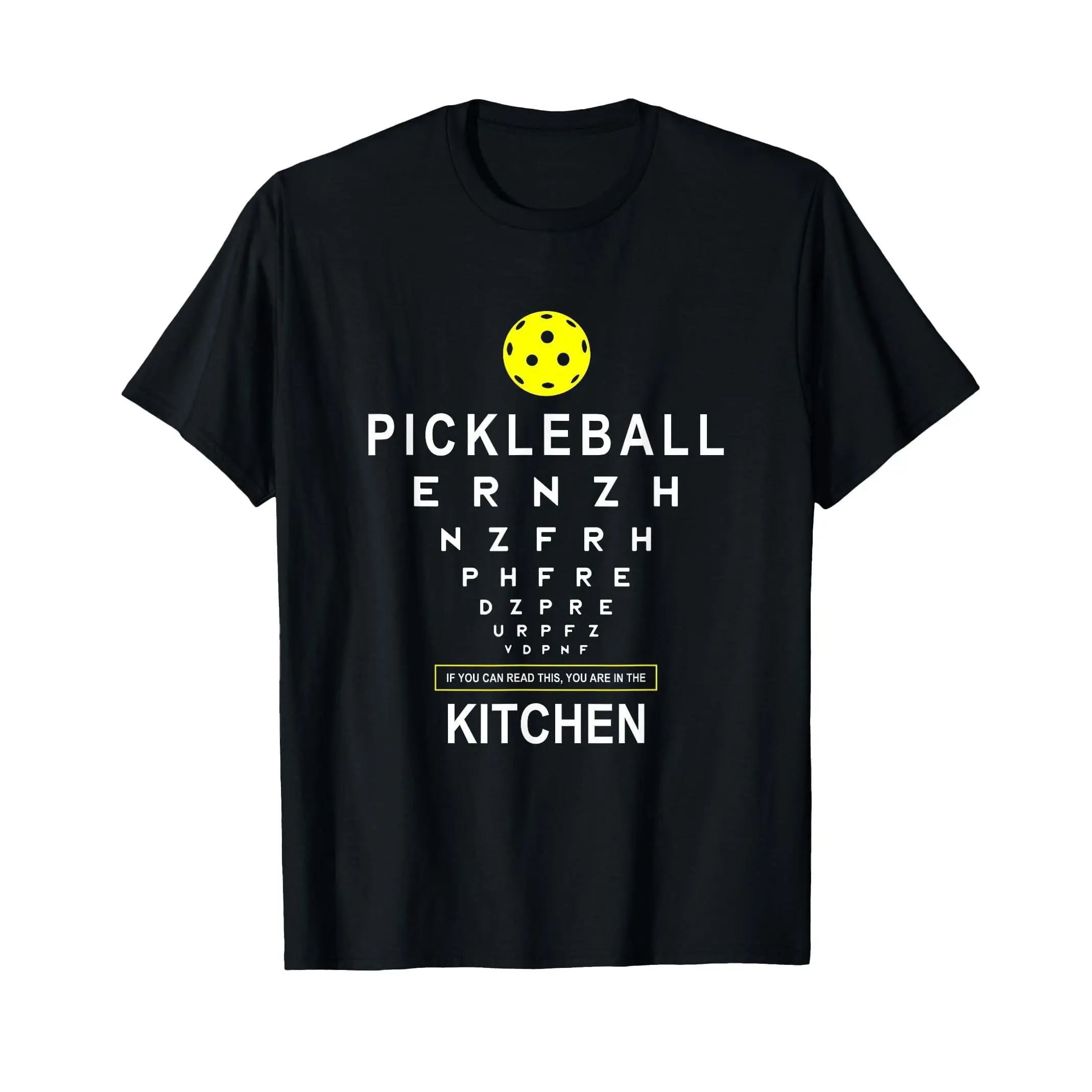 Men's Casual Short-Sleeve T-Shirt - Funny Pickleball Kitchen Joke Top with Pickleball Design for Men, Cute, All Seasons, Cotton, Basic, Classic, Clothes, Printed, Chic, Elegant, Fashion, Printed Text, Round Neck, Funny Joke Top, Shortsleeve, Menswear