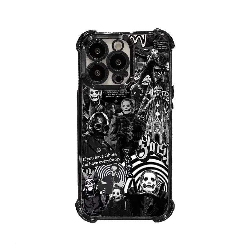 Ghost Band Phone Case, Skeletour World Tour 2025 Gift For Fan Phone Accessories For iPhone 16 15 14 13 12 11 & Samsung Galaxy S26 S25 S24 S23 S22 S21 Ultra Plus #IPWSJ18 Shockproof Casing Lightweight Shockproof Cover  #YGSJDWSJ18