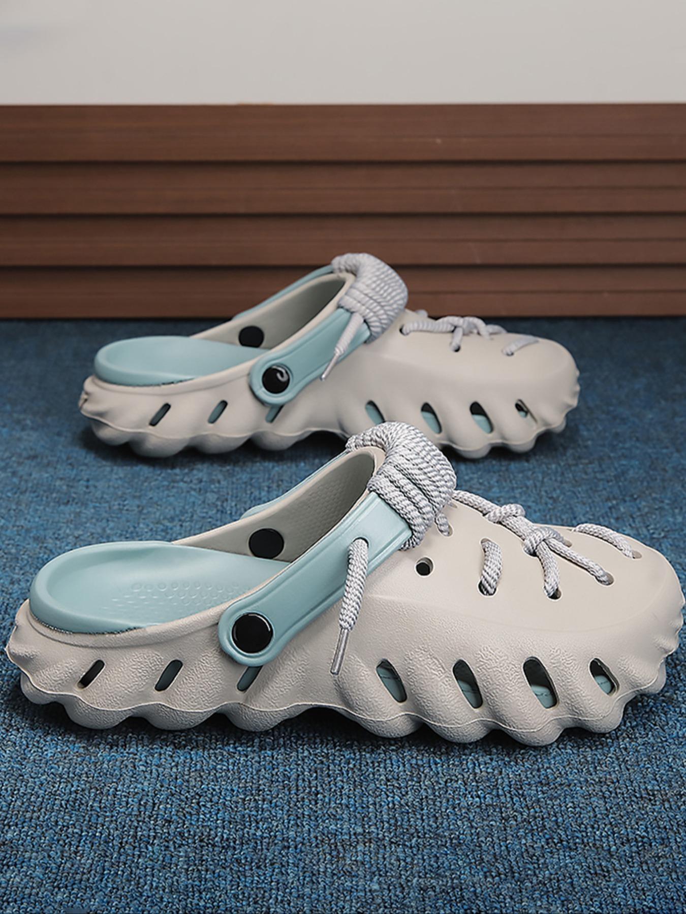 Unisex's Minimalist Casual Plain Color Slides, Lightweight Breathable Comfortable Slides, Sporty Breathable Clogs, Non-slip Slippers for Indoor & Outdoor Wear, Boy