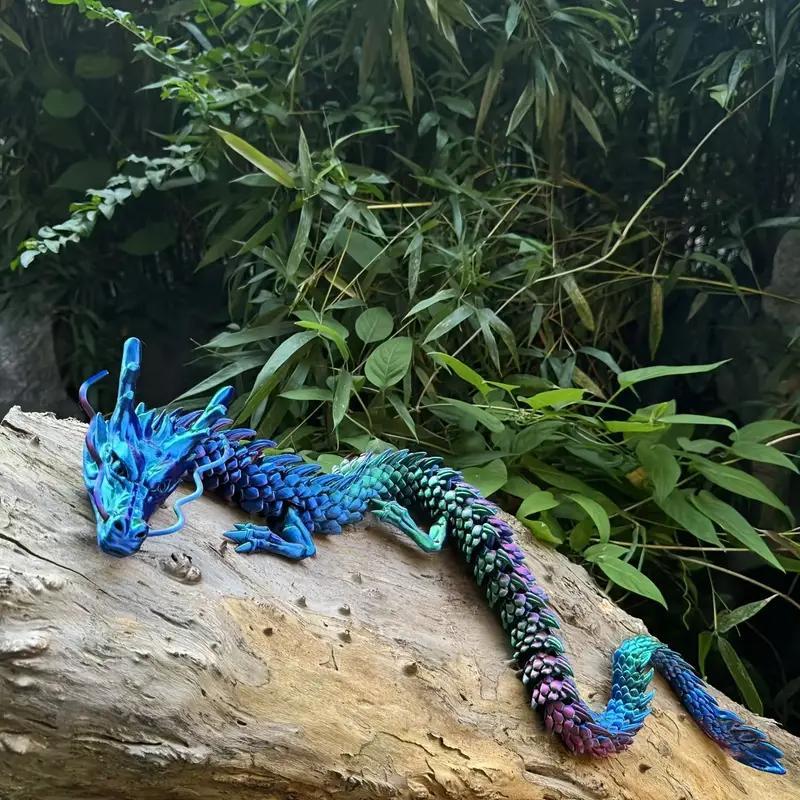 3D Printed Dragon Model, 1 Count Colorful Desktop Decoration, Home Decor Ornament, Perfect Holiday Gift, Office Desktop Ornament, Collectible Room Decor