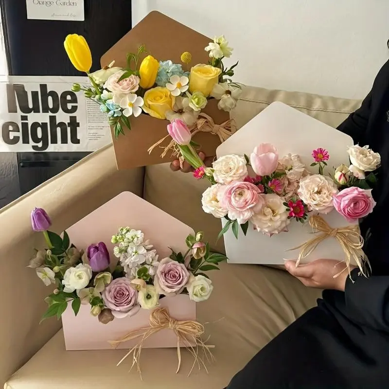 5 Piece Set Handheld Flower Boxes, DIY Floral Arrangement Materials, DIY Flower Arrangements, Gift Packaging for Parties, Friends Exchange Gifts, 520 Valentine's Day Flowers