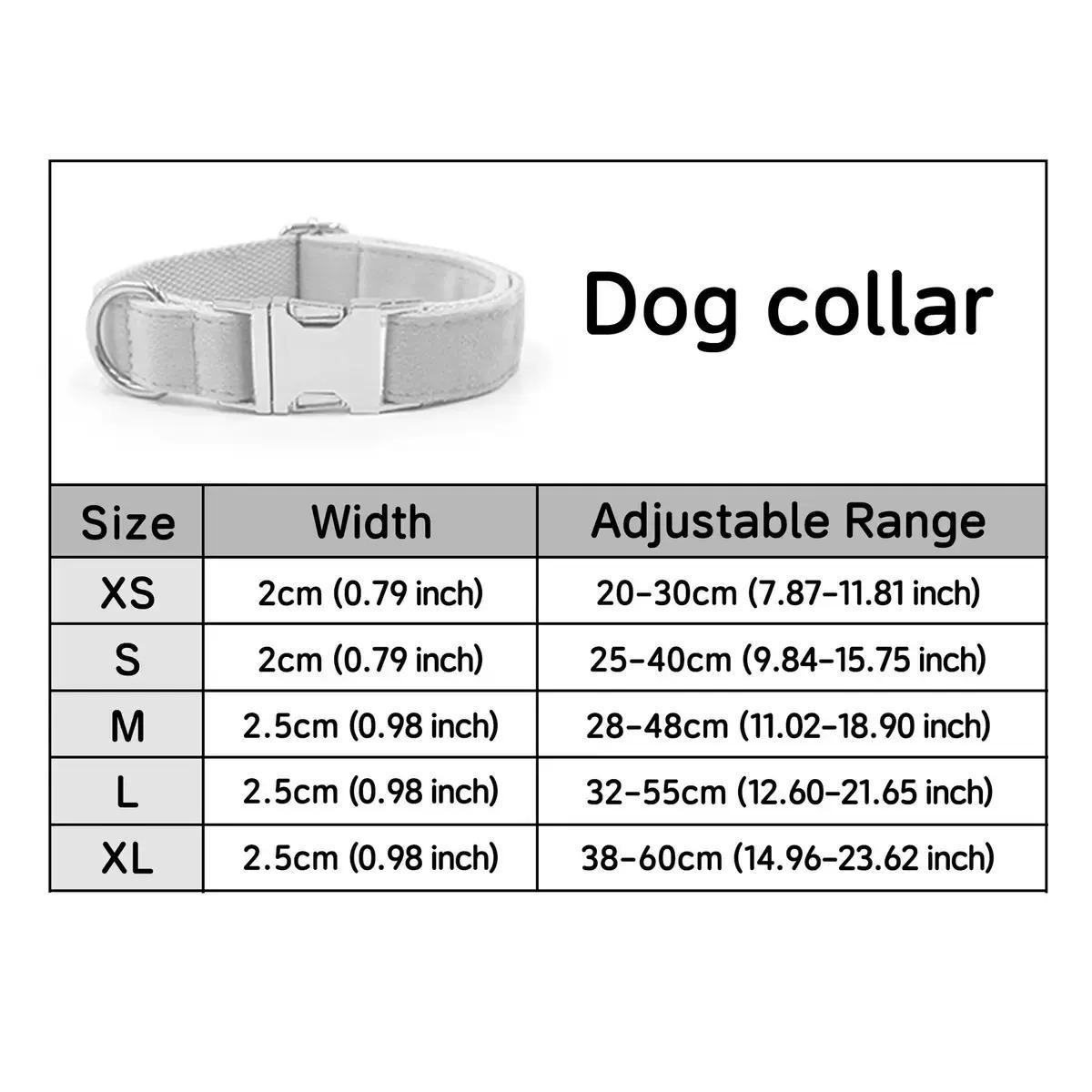 Personalized Dog Collar 1Pc Custom Engraved Soft Engraved Nameplate Durable ID Durable Nylon Material Easy to Install