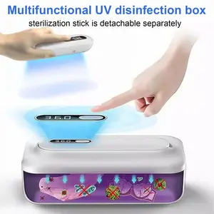 Portable UV Disinfector Box, Detachable UV Rod, Ideal for Phones, Cosmetics, Underwear, Compact and Lightweight, Essential Home Sanitizer